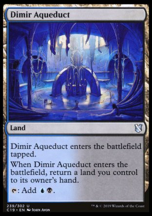 (239) Magic The Gathering Commander 2019 Single: Dimir Aqueduct  Uncommon