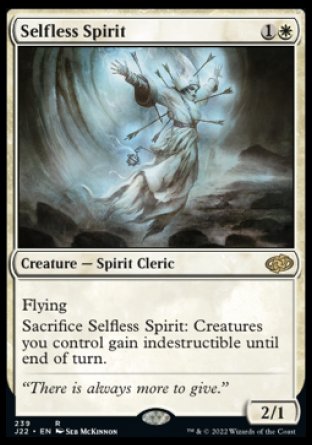 (239) Magic The Gathering Jumpstart 2022 Single: Selfless Spirit  Rare