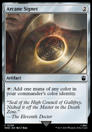 (239) Magic The Gathering Universes Beyond: Doctor Who Single: Arcane Signet Holo Common
