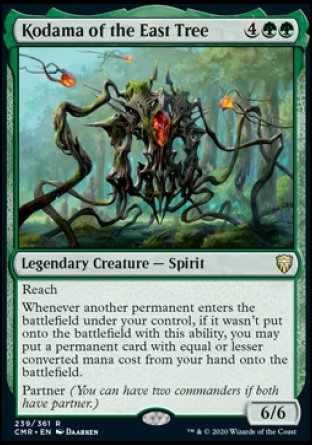 (239/361) Magic The Gathering Commander Legends Single: Kodama of the East Tree  Rare