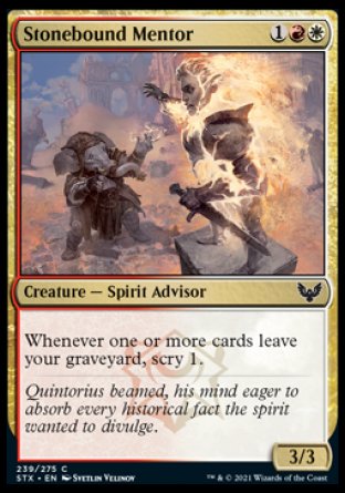 (239) Magic The Gathering Strixhaven: School of Mages Single: Stonebound Mentor Holo Common