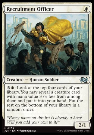(239) Magic The Gathering Foundations Jumpstart Single: Recruitment Officer  Uncommon