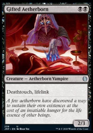 (239) Magic The Gathering Jumpstart Single: Gifted Aetherborn Holo Uncommon
