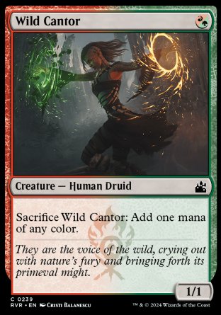 (239) Magic The Gathering Ravnica Remastered Single: Wild Cantor  Common