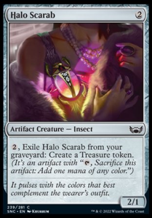 (239) Magic The Gathering Streets of New Capenna Single: Halo Scarab Holo Common