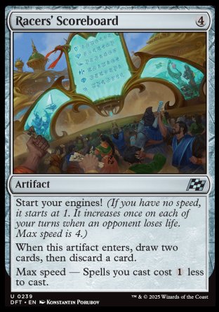 (239) Magic The Gathering Aetherdrift Single: Racers' Scoreboard Holo Uncommon