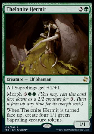(239/289) Magic The Gathering Time Spiral Remastered Single: Thelonite Hermit  Rare