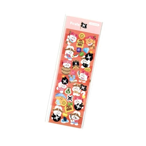 Cartoon Animal Decorative Stickers: Pirate Treasure