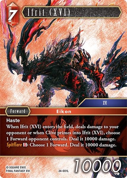 (001) Final Fantasy TCG Hidden Legends Single: Ifrit (XVI) (24-001) Holo Legend