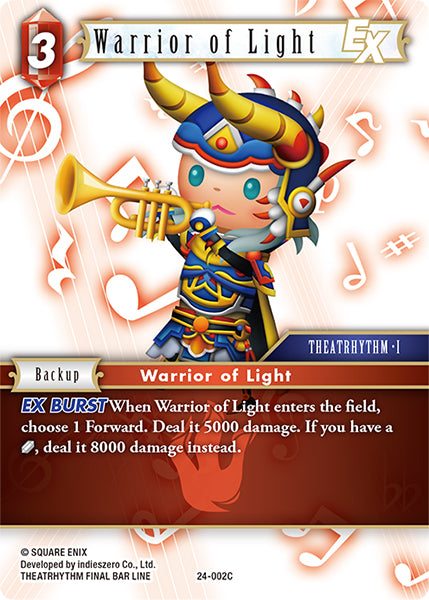 (002) Final Fantasy TCG Hidden Legends Single: Warrior of Light (24-002) Holo Common