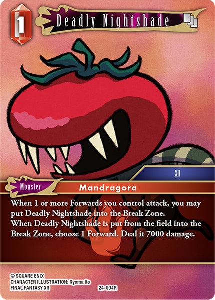 (004) Final Fantasy TCG Hidden Legends Single: Deadly Nightshade (24-004) (V.1)  Rare