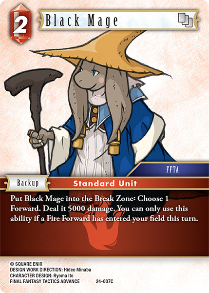 (007) Final Fantasy TCG Hidden Legends Single: Black Mage (24-007)  Common