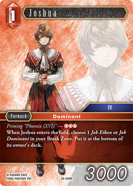 (009) Final Fantasy TCG Hidden Legends Single: Joshua (24-009)  Rare