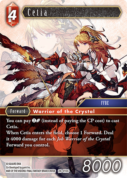 (010) Final Fantasy TCG Hidden Legends Single: Cetia (24-010) Holo Common