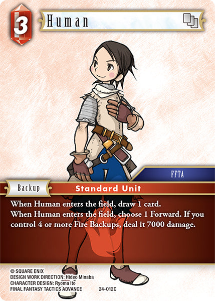 (012) Final Fantasy TCG Hidden Legends Single: Human (24-012) Holo Common