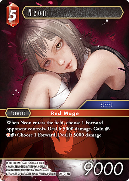 (013) Final Fantasy TCG Hidden Legends Single: Neon (24-013) (V.1) Holo Rare