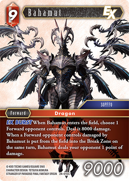 (015) Final Fantasy TCG Hidden Legends Single: Bahamut (24-015) Holo Common
