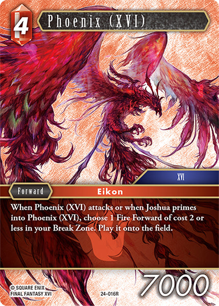 (016) Final Fantasy TCG Hidden Legends Single: Phoenix (XVI) (24-016) Holo Rare
