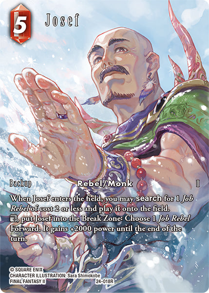 (018) Final Fantasy TCG Hidden Legends Single: Josef (24-018) (V.2) Holo Rare