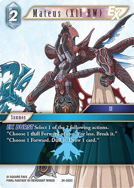 (035) Final Fantasy TCG Hidden Legends Single: Mateus (XII RW) (24-035)  Common