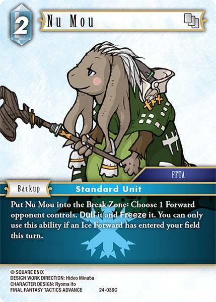 (036) Final Fantasy TCG Hidden Legends Single: Nu Mou (24-036) Holo Common