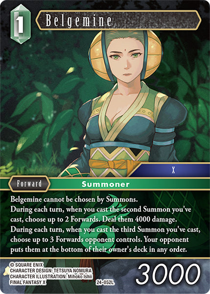 (052) Final Fantasy TCG Hidden Legends Single: Belgemine (24-052) (V.1) Holo Legend