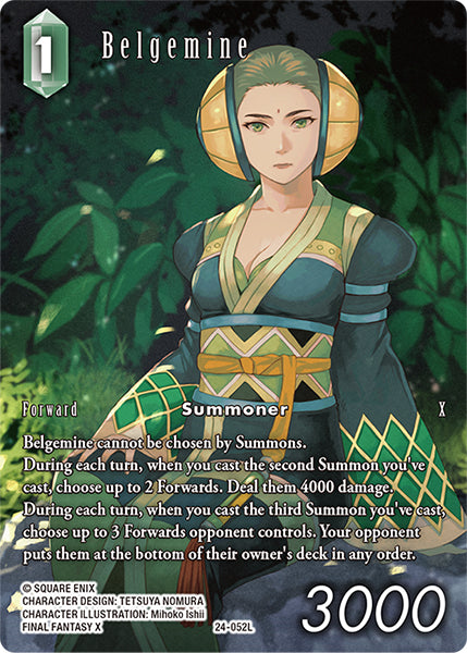 (052) Final Fantasy TCG Hidden Legends Single: Belgemine (24-052) (V.2) Holo Legend