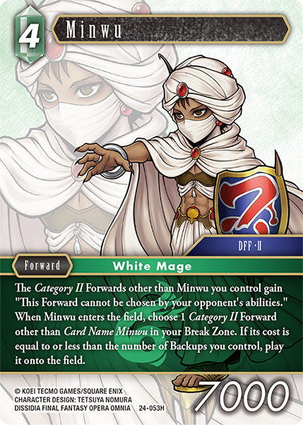 (053) Final Fantasy TCG Hidden Legends Single: Minwu (24-053) Holo Hero