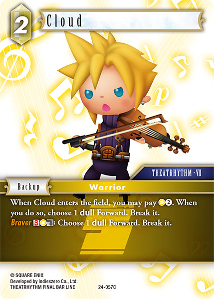 (057) Final Fantasy TCG Hidden Legends Single: Cloud (24-057) Holo Common
