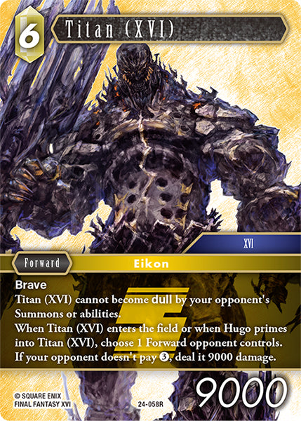 (058) Final Fantasy TCG Hidden Legends Single: Titan (XVI) (24-058) Holo Rare