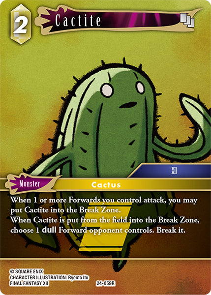 (059) Final Fantasy TCG Hidden Legends Single: Cactite (24-059) (V.1) Holo Rare