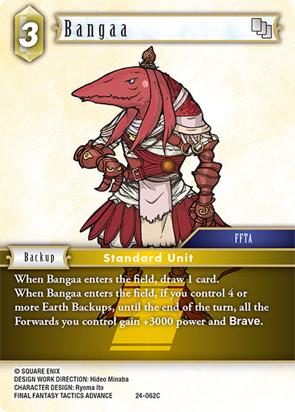 (062) Final Fantasy TCG Hidden Legends Single: Bangaa (24-062)  Common
