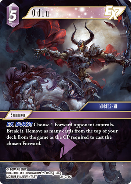 (074) Final Fantasy TCG Hidden Legends Single: Odin (24-074)  Common