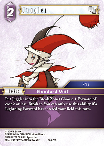 (076) Final Fantasy TCG Hidden Legends Single: Juggler (24-076)  Common