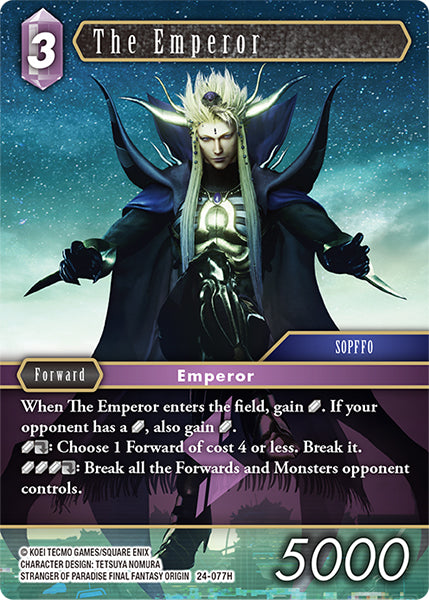 (077) Final Fantasy TCG Hidden Legends Single: The Emperor (24-077)  Hero