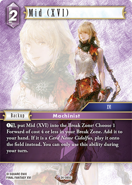 (085) Final Fantasy TCG Hidden Legends Single: Mid (XVI) (24-085)  Common