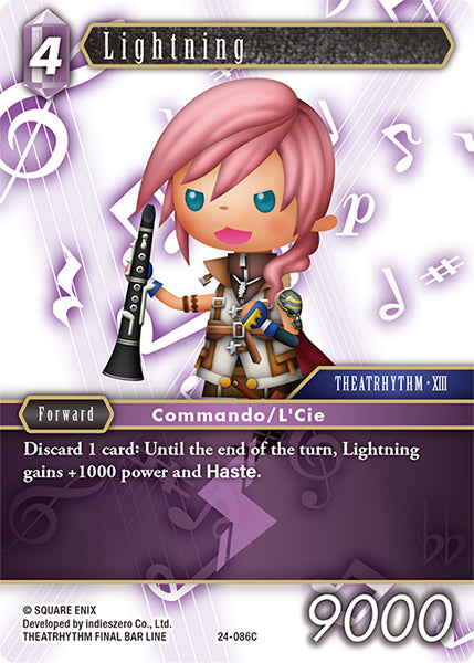 (086) Final Fantasy TCG Hidden Legends Single: Lightning (24-086)  Common