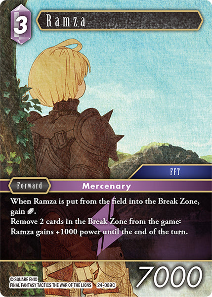 (089) Final Fantasy TCG Hidden Legends Single: Ramza (24-089) Holo Common