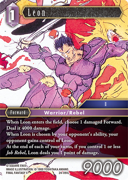 (090) Final Fantasy TCG Hidden Legends Single: Leon (24-090)  Legend