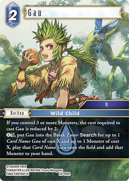 (092) Final Fantasy TCG Hidden Legends Single: Gau (24-092) (V.1) Holo Rare