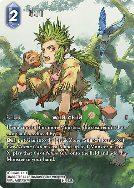 (092) Final Fantasy TCG Hidden Legends Single: Gau (24-092) (V.2) Holo Rare