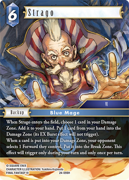 (098) Final Fantasy TCG Hidden Legends Single: Strago (24-098) (V.1) Holo Hero