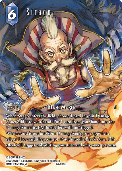 (098) Final Fantasy TCG Hidden Legends Single: Strago (24-098) (V.2) Holo Hero