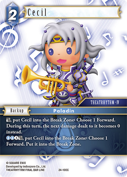 (100) Final Fantasy TCG Hidden Legends Single: Cecil (24-100) Holo Common