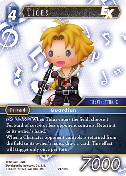 (101) Final Fantasy TCG Hidden Legends Single: Tidus (24-101) Holo Common