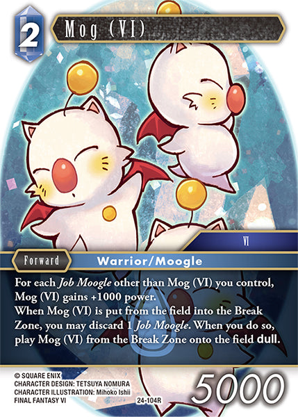 (104) Final Fantasy TCG Hidden Legends Single: Mog (VI) (24-104) (V.1) Holo Rare