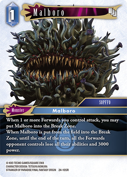 (105) Final Fantasy TCG Hidden Legends Single: Malboro (24-105) Holo Rare