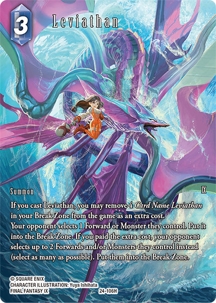 (106) Final Fantasy TCG Hidden Legends Single: Leviathan (24-106) (V.2) Holo Hero