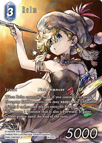 (107) Final Fantasy TCG Hidden Legends Single: Relm (24-107) (V.2) Holo Legend