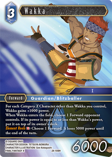 (108) Final Fantasy TCG Hidden Legends Single: Wakka (24-108) (V.1) Holo Hero